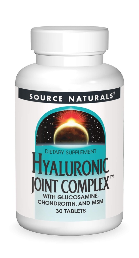 Fonte Naturals Complesso misto ialuronico con Glucosamina, Condroitina & MSM - 30 compresse
