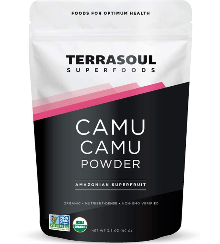 Terrasoul Superfoods Organic Camu polvere, 7 Oz (2 Pack) - Raw | Vitamina C | Supporto immunitario