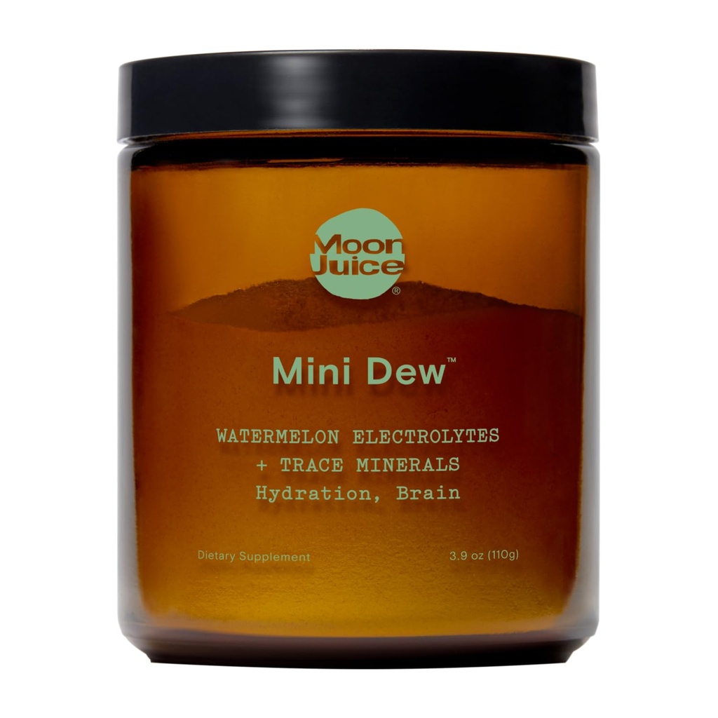 Polvere di elettroliti di succo di luna Mini Dew - Minerali senza zucchero & polvere di idratazione di elettrolita per l'idratazione istantanea & supporto del cervello - Magnesio, calcio, potassio, sale rosa, anguria, 30 Serve