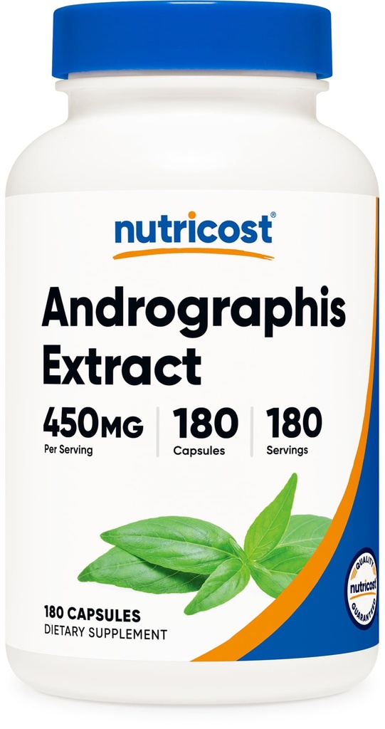 Nutricost Andrographis Extract 450mg, 180 Capsule Vegetariani - Non OGM & Gluten Free