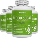 NuBest Blood Sugar - Formula Premium con Bitter Melon, Ashwagandha, Cinnamon, Cromo, Magnesio, Vitamine, Acido alfa lipoico, Pepe Cayenne - Support Healthy Blood Sugar - Confezione 4