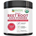Polvere di succo di barbabietola organica - 20:1 polvere di concentrazione della barbabietola organica - supporto di circolazione - Ricco di ossido nitrico - 100 selezioni di polvere di radice di barbabietola supplemento- 12.3oz