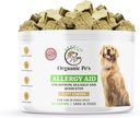 Herbal Dog Allergy Relief con SEA KELP - Colostrum - QUERCETIN - Funghi - Omega + 11 Natural Allergy Relief Herbs - Soft Chews for Skin & Seasonal Allergies