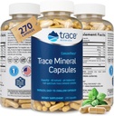 Trace Minerals Low-Sodium ConcenTrace Capsule - Supplemento al supporto Bone Health & Body Energy - Integratore di supporto per l'idratazione e l'elettrolita sano - 270 Capsule (90 Serve