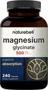 NatureBell Magnesium Glycinate Capsule 500mg & Vitamina B Complex per le donne 240 Veggie Capsule Bundle Pack | Minerale Chelato & Purificato | Immune, Energy & Prenatal Support