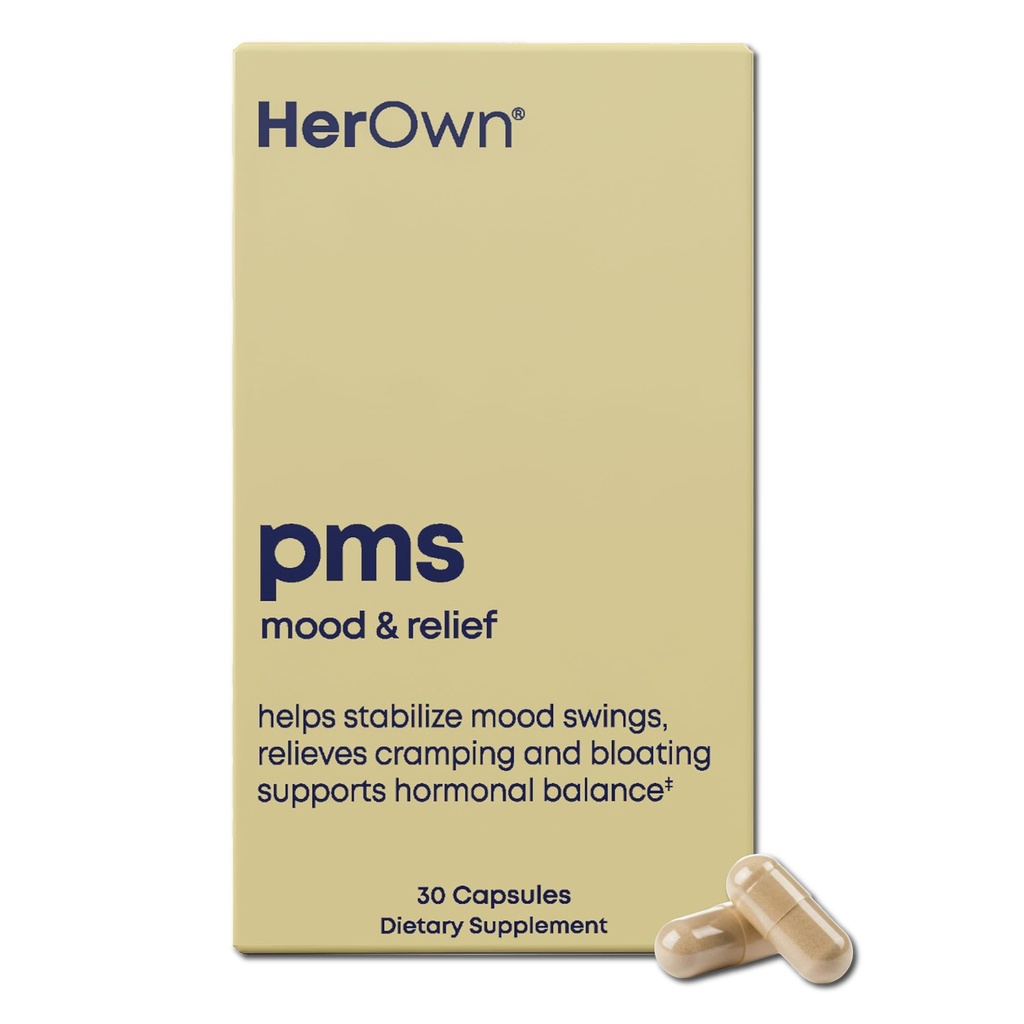 suo PMS, Supporta i sintomi PMS, Promuove l'umore positivo, l'equilibrio naturale dell'ormone, aiuta a alleviare il Cramping, Hot Flash Menopause Relief, Gluten e Soy Free, Vegan, 30 capsule, 30 Servings
