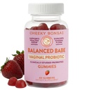 Cheeky Bonsai, Vaginal Probiotic Gummies per le donne - pH bilanciato, odore sano, e supporto Flora - 5 miliardi di CFU - Juicy Strawberry Flavor, 60 Conte