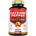 6in1 Cayenne Pepper Capsule con radice di zenzero, radice di barbabietola e pepe nero e altro - 60 capsule - Cayenne Supplement Supporta il sistema di digestione, Immunità