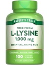 La verità della natura L Lysine 1000mg | 100 Caplets ricoperti | Aminoacido essenziale | Vegan, Non OGM, & Gluten Supplemento gratuito