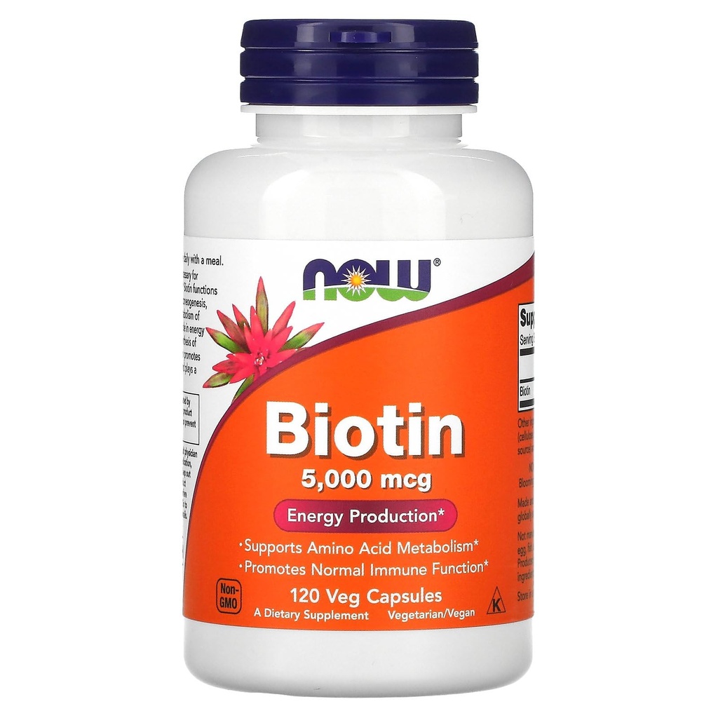 Ora Foods Biotin 5 MG Capsule Vegetariani, 120 Conte