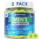 2 Pack - Mens Multivitaminici Gummies, Multiminerals, Vegan Omega 3, CoQ10, Probiotici, Vitamine Mens Quotidiane A C D E B6 B12, Multivitamina metilata per gli uomini, Energia, Immunità, Sugar Free, Vegan (Nessun ferro)