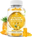 Calcium Magnesio Zinc Gummies con Vitamina D3, Zucchero Calcium Gummies gratuito per gli uomini delle donne, Gummie di Magnesio ad alta potenza per la salute del muscolo e del muscolo e dell'immune, Sapore di ananas - 60 Conte