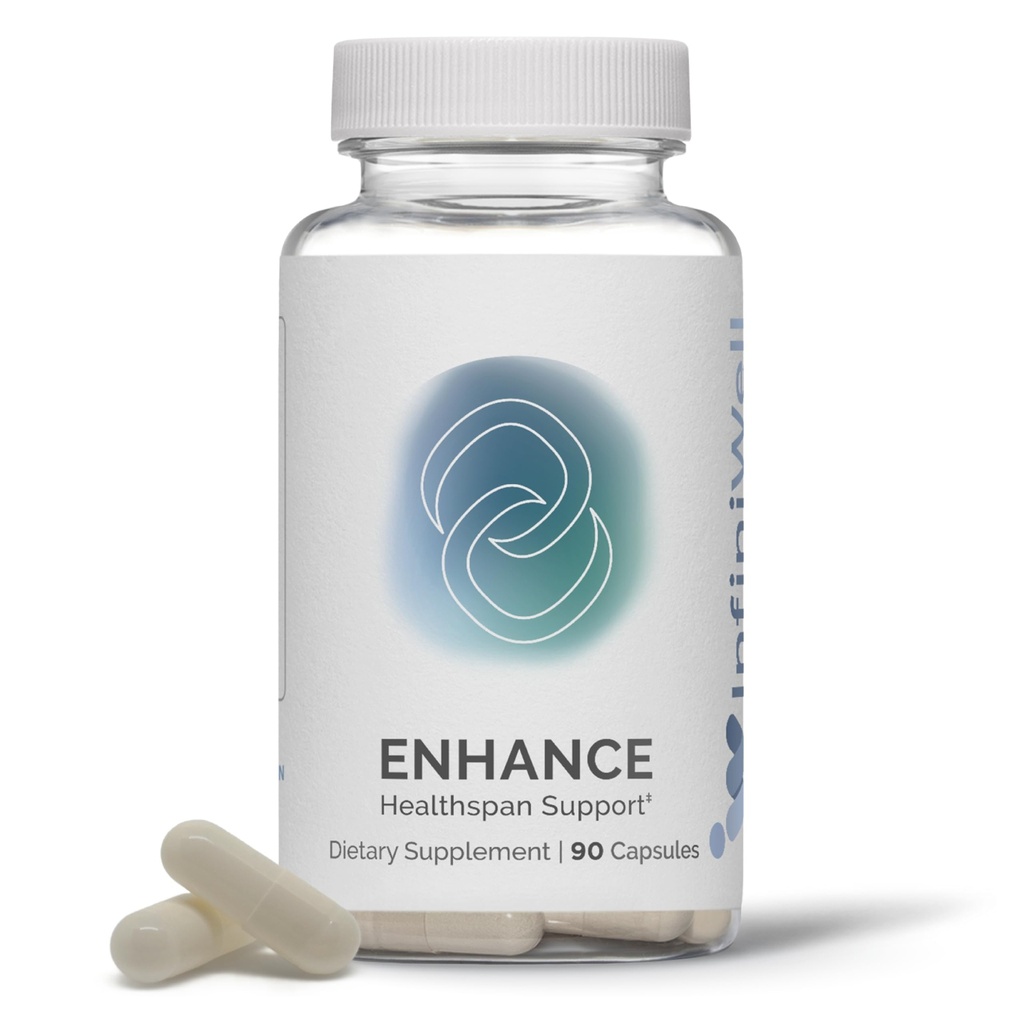 InfiniWell Enhance - invecchiamento sano, supplemento di longevità con Trimethylglycine (TMG)- Incoraggia il rinnovamento cellulare e la salute mitocondriale - Aiuta a promuovere la salute e l'invecchiamento epigenetico (90 capsule)