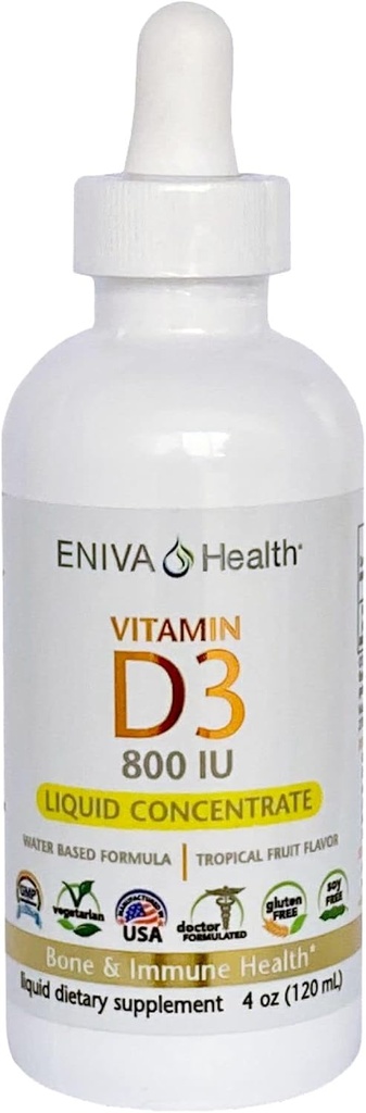 Eniva Health Liquid Vitamina D (D3) | Dr. Formulato per assorbimento rapido (120 mL)