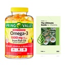Spring Valley Omega-3 da Fish Oil 1000 mg, Massima Cura, 120 Conte + Esclusiva VitaMax Vitamina Guida (2 voci)