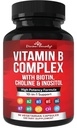 Vitamine Divine Bounty Super B Complex - Tutte le B Vitamine Comprese B12, B1, B2, B3, B5, B6, B7, B9, Acido Folico - Supplemento Vitamina B - Supporto Metabolismo Energetico - 90 Capsule Vegetariani
