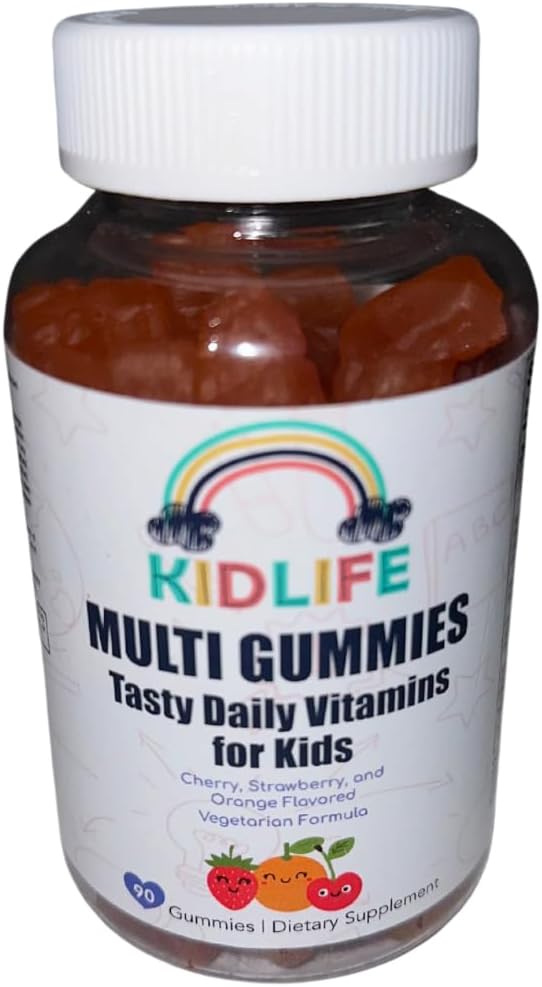 KJ3 Essentials KIDLIFE Daily Gummies- Vitamine per bambini 90 Conte Vegan. Supporto immunitario. Morbido e gustoso