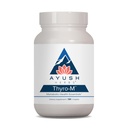 Ayush Herbs Thyro-M - Supporto tiroideo per le donne e gli uomini, salute tiroide, tiroide cura con la tirosina, Ashwagandha, Kelp, supporto energetico naturale - 120 capsule vegetariane (1 conte)