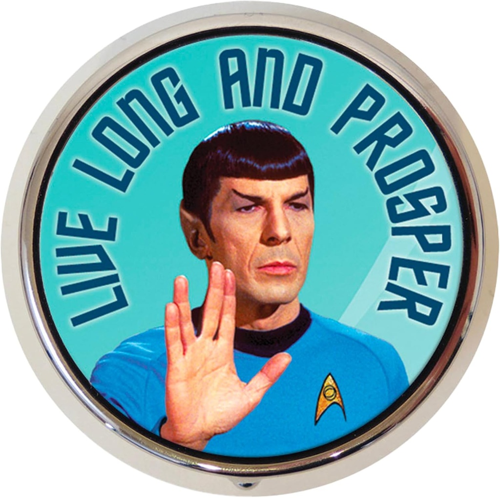 Original Star Trek Spock Leonard Nimoy Pill Box - Compact 1 o 2 caso di medicina di confronto