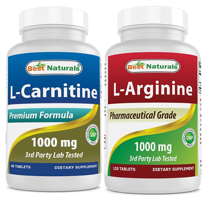 I migliori naturali L-carnitina 1000mg & L-Arginina 1000 mg