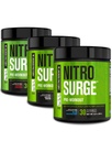 Jacked Factory NITROSURGE Pre Supplemento di allenamento - Energia senza fine, Gains di resistenza istantanea, Clear Focus, Pompa intensa | Limeade di ciliegia, Blue Raspberry, Bianco artico (90 Serve)