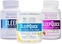 Relaxium Sleep | 60 capsule + sonno rapidamente Melts + Gummies (Family Pack Sleep Bundle)