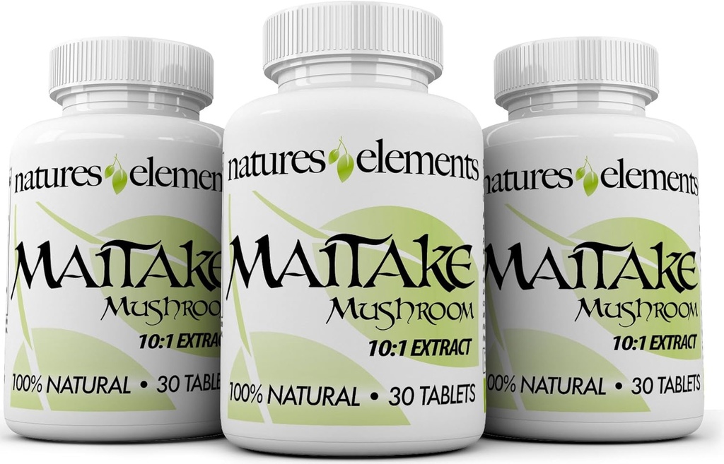 Maitake Mushroom – Confezione da 3 – 10:1 Estratto – 500mg compresse – Polisaccaridi del 30% standardizzati – 1 mese di alimentazione Ogni – 100% naturale, vegetariano sicuro
