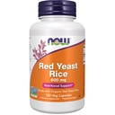 NOW integratori, riso rosso lievito 600 mg, fatto con riso rosso lievito biologico, 120 capsule di veg