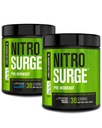 Jacked Factory NITROSURGE Pre Supplemento di allenamento per l'energia, Gains di resistenza istantaneo, Clear Focus, & Pompe intenzionali (Blue Raspberry, 30 Servings & Arctic White, 30 Servings)