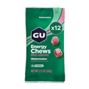 GU Energy Chews, Watermelon Energy Gummies with Electrolytes, Vegan, Gluten-Free, Kosher, Caffeina-Free e Dairy-Free On-The-Go Energy for Any Workout, 12 Bags (24 Servings Total)