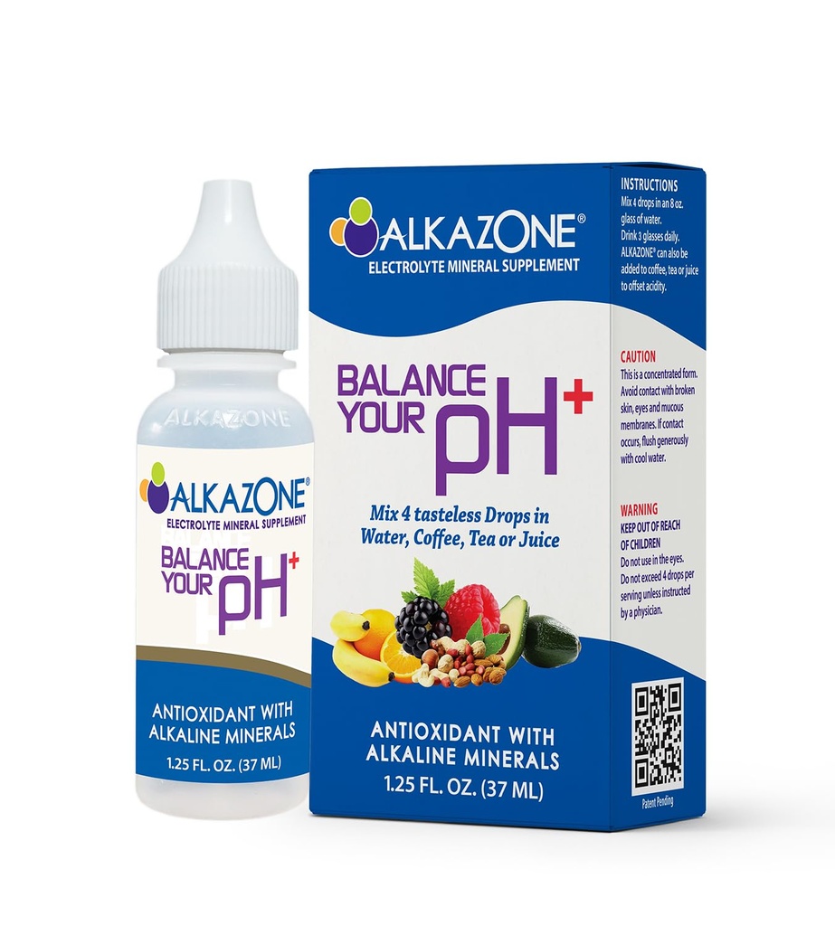 Alkazone Equilibrio Il pH Plus Antiossidanti Alkaline Gocce Minerali Migliora la tua idratazione con ogni goccia!