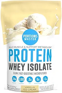 Porte Master CFM Polvere proteica isolata del siero, 2 LB, 23g Carb basso, basso grasso, freddo-processed, assorbimento rapido, aumento del muscolo & sostegno di recupero (Vanilla Ice Cream)