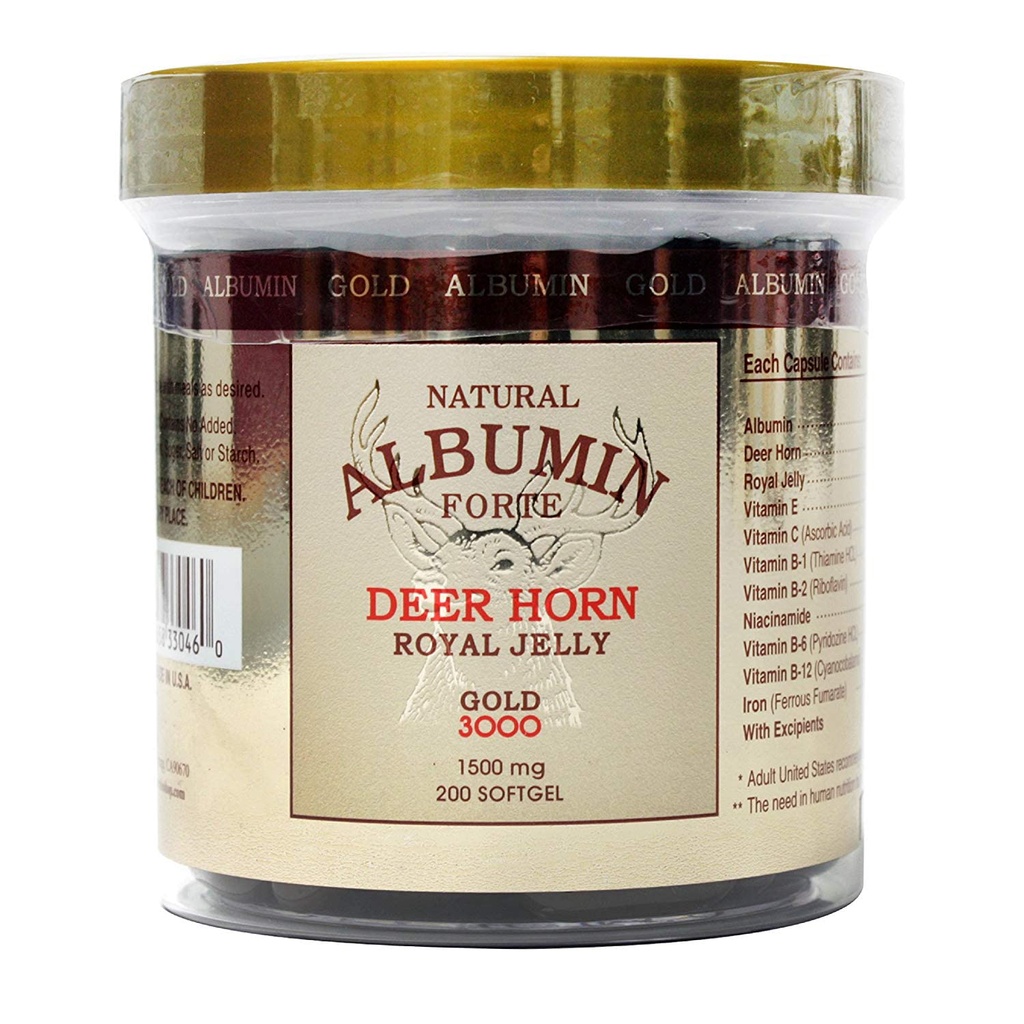 Albumina naturale Forte Deer Horn Royal Jelly - 1500mg/200 Softgel
