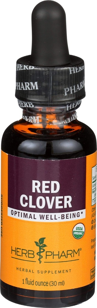 Estratto di liquido di Clover rosso biologico certificato Pharm, 1 Fl Oz