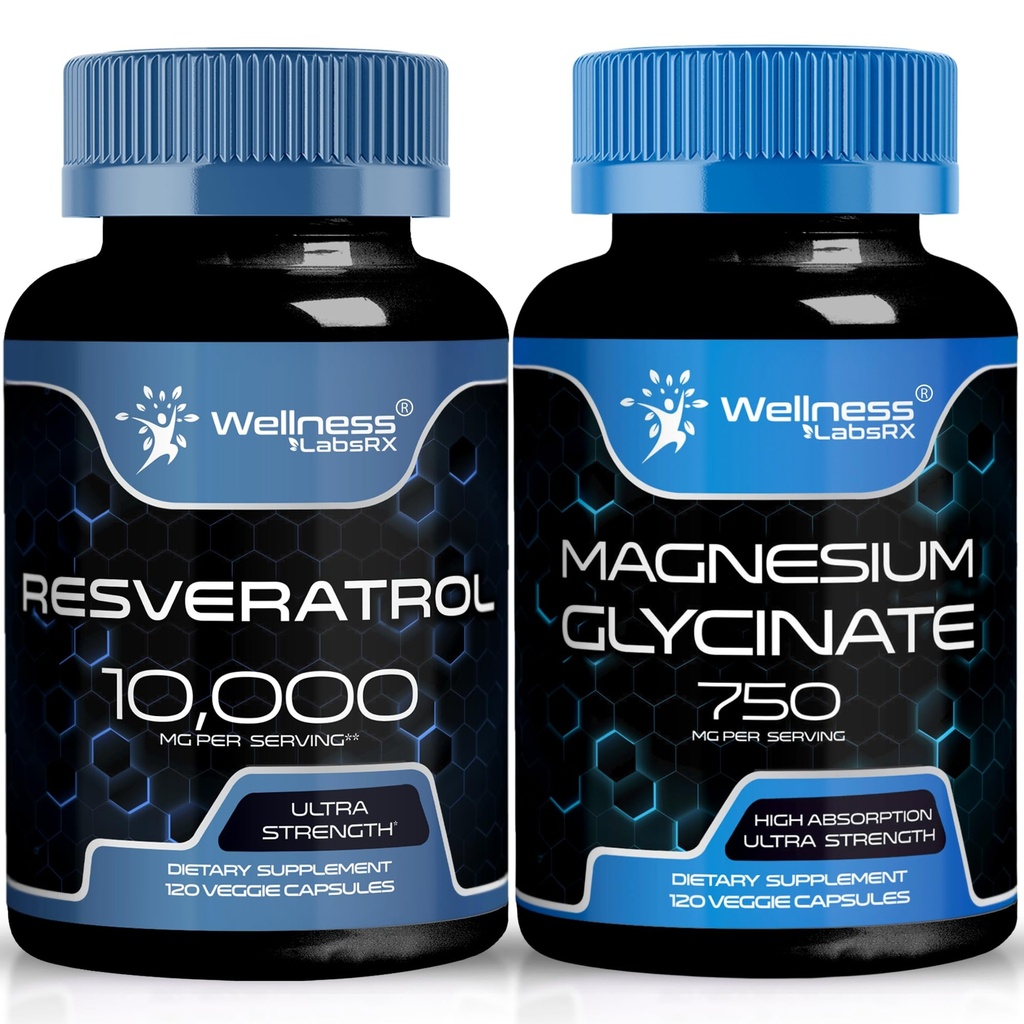BENESSERE LABSRX Resveratrolo capsule 10000 - Magnesio Glycinate capsule