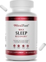 HealFast Physician Formulato Max Sleep Aid con Melatonina ad alta resistenza 10mg - Dissolving veloce - Aiuti naturali per il sonno per adulti - pillole di melatonina - Erbe, aminoacidi e melatonina - 60 Ct