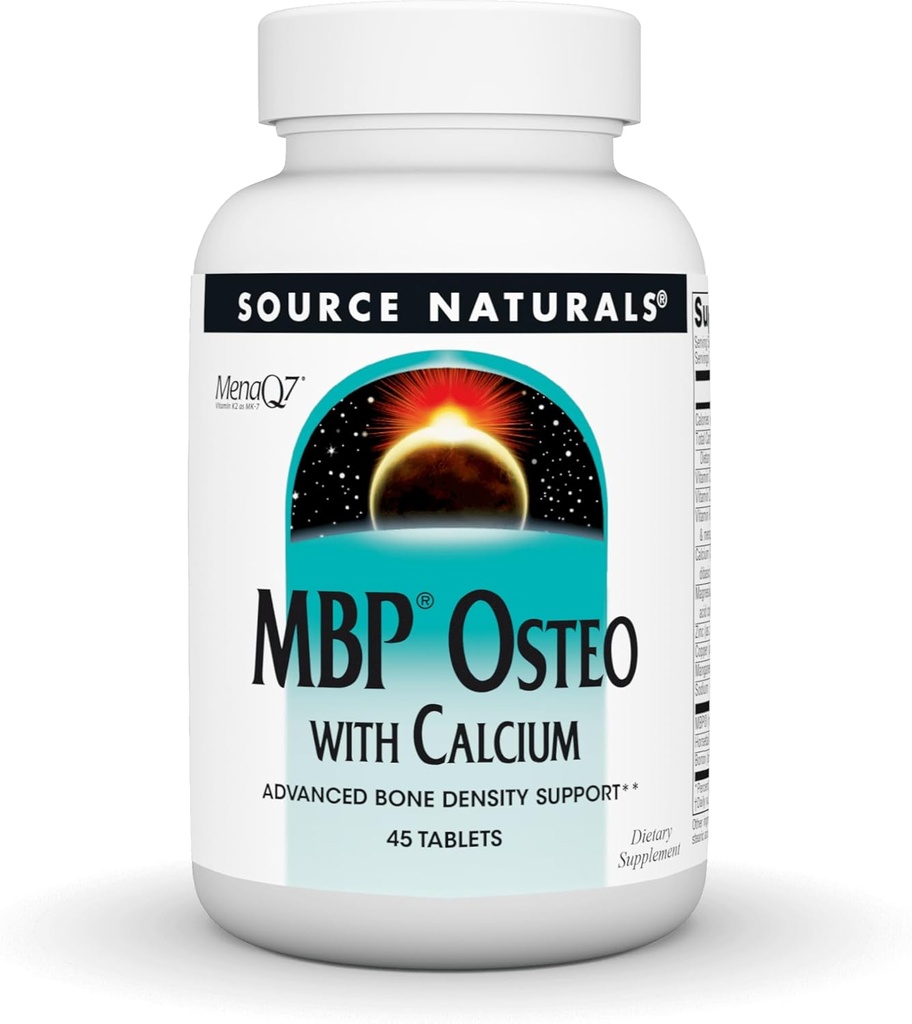 Fonte Naturals MBP Osteo con calcio, supporto avanzato per la densità di ossa*, 45 compresse