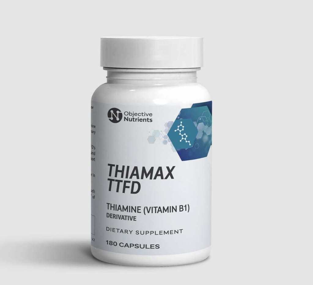 La vitamina B1 di Thiamax (Thiamine TTFD), l'originale, nessun filler tossico, supporta il metabolismo energetico, alta dose, terza parte testato, tutti gli ingredienti attivi 100mg, 180 conte