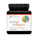 Youtheory Marine Collagen - 2.500 mg - Supporta Joint, Nail, Hair, Skin, Bone & Muscle Health* - con Aminoacidi, Minerali & Vitamine C, A, E, B6 & B12-160 compresse (32-Day Supply)