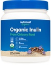 Nutricost Organic Inulin Powder 1LB (454 Grammi) 7 Grammi di Fibra Per Serve - da Chicory Root - Certificato USDA Organic