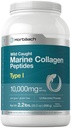 Horbäach Marine Collagen Powder 2.2 lbs | Peptidi di collagene idrolizzati | Non aromatizzati | Keto, Paleo, Non OGM, Gluten Free Supplement