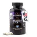 Bucklebury Magnesium Glycinate Capsule con L-Theanine 350mg - Formula Avanzata per Rilievo Di Stress, Supporto Muscolo & Bone Salute - Magnesio Glycinate Integratori per Donne & Uomini - Vegan 90 Conte