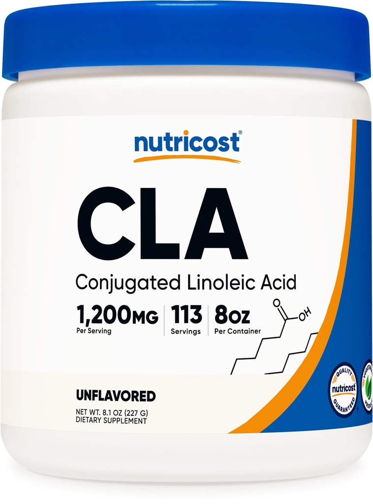 Nutricost CLA (acido linoleico coniugato) 8oz (227g) Polvere - Gluten Free, OGM