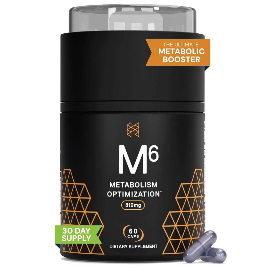 Booster di metabolismo di alta prestazione, HPN M(6) Fat Burner, supplemento di perdita di peso naturale, supporto muscolare magra, aumentare l'energia, Vegan Friendly, clinicamente testato, 60 capsule