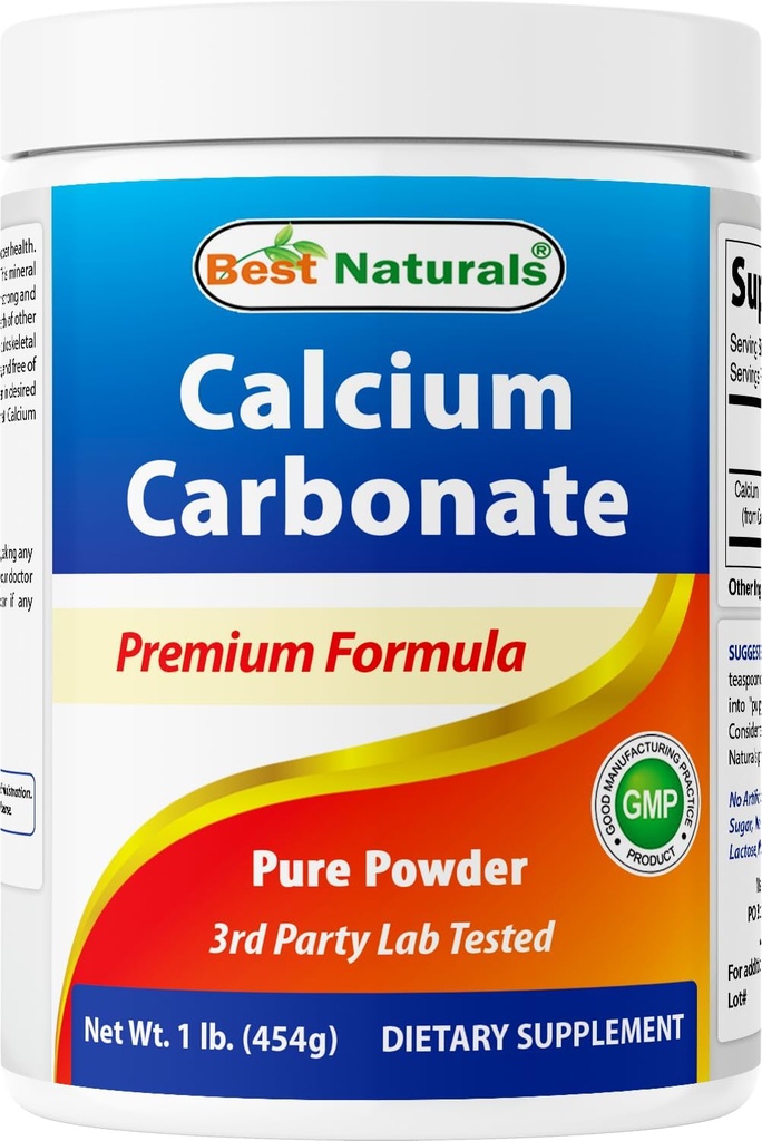 Migliore polvere di carbonato di calcio naturale 1 Pound - Grado alimentare (16 OZ (pacchetto di 1))