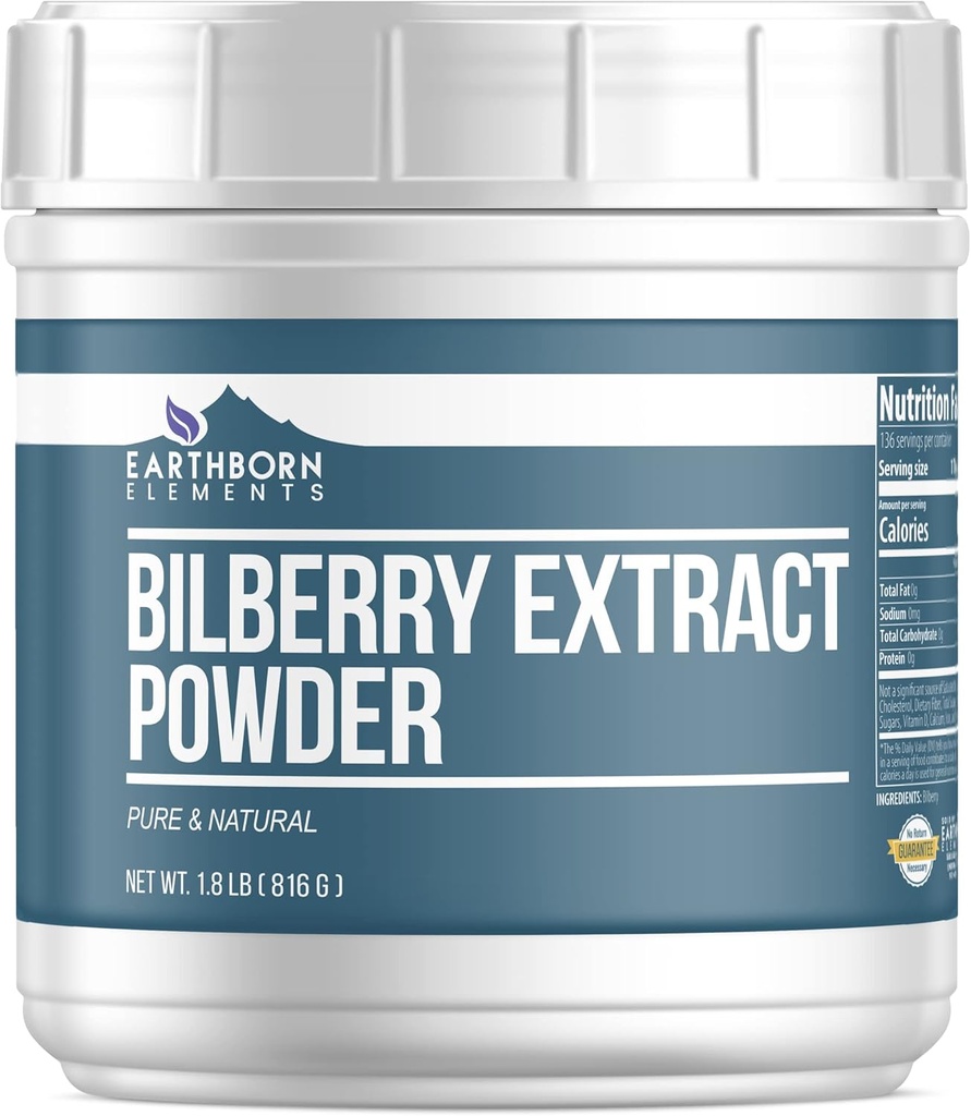 Polvere dell'estratto di Bilberry di elementi terrestri 1.8 lb, puro e naturale, limooti e shakes