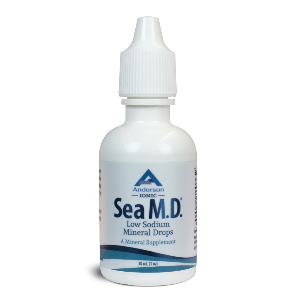 Anderson Sea M.D. Gocce minerali di trace concentrato, Integratore di magnesio elettrolito ionico, Aids in Crampi muscolari, Magnesio liquido e Trace Mineral, Facile da prendere (1 oncia)