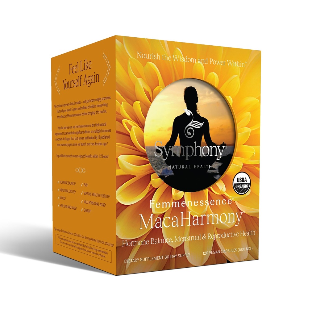 Femmenessence MacaHarmony – scientificamente dimostrato di sostenere l'equilibrio dell'ormone per le donne, ciclo mestruale regolare, PMS, acne, pelle sana, fertilità, capsule naturali di maca organici (120)