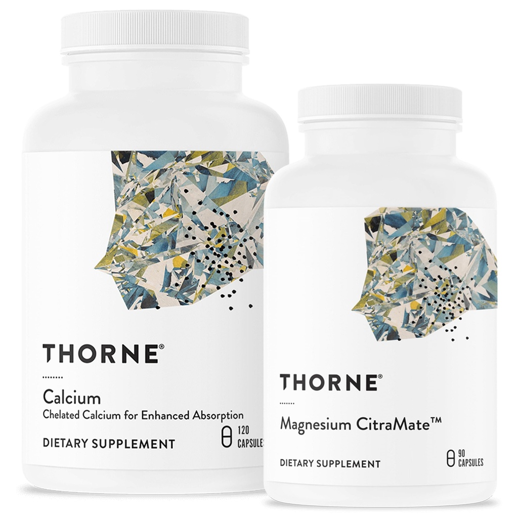 THORNE - Bone Health Bundle - DiCalcium Malate and Magnesium CitraMate - 90 a 120 Serve