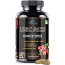 Formula avanzata di acido urico – rene, fegato, cistifellea, pulizia del tratto urinario con mirtillo, torta di Chanca, ciliegia di Tart, cardo di latte e bromelaina 60 capsule